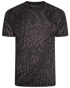 KAM Active Performance bedrucktes T-Shirt Schwarz